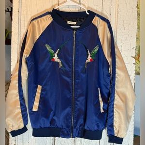 Baseball Style Nylon Hummingbird Jacket - XL